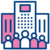Das Icon zeigt ein hohes Haus mit Leuten davor.