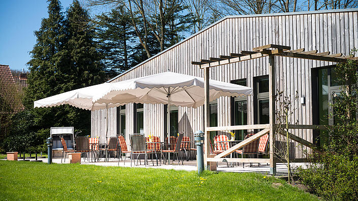 Die Terrasse des Treffpunktes 