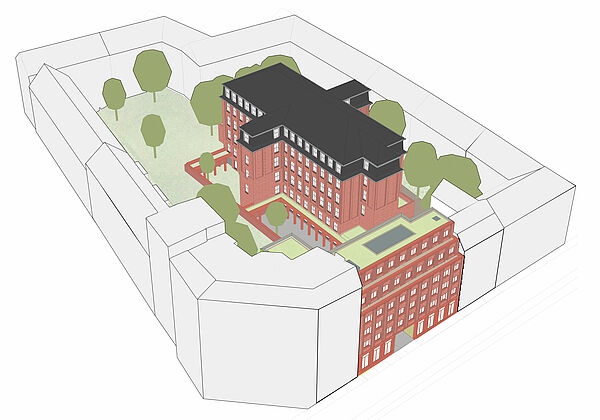 Visualisierung Pik As aus Vogelperspektive, APB Architekten