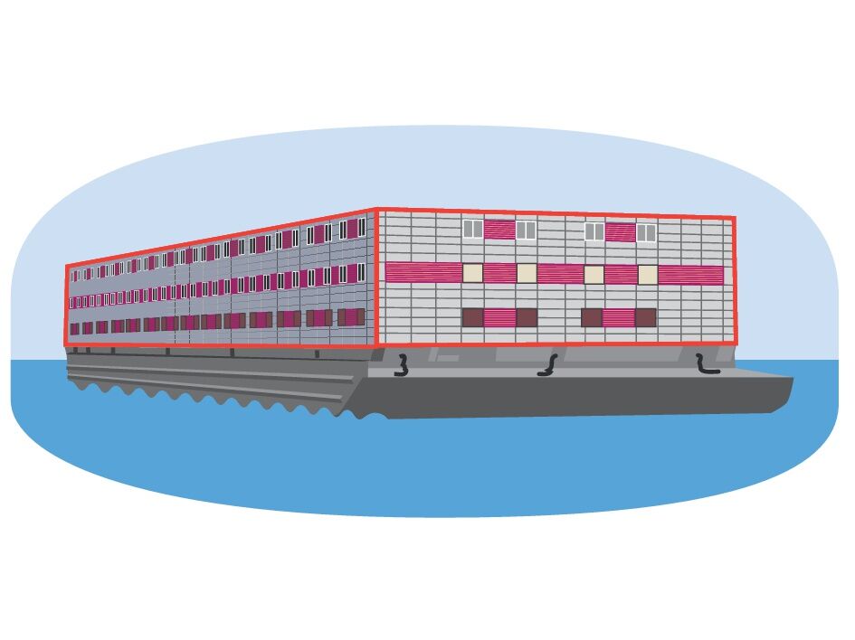 Illustration: Wohnschiff Floatel Stockholm