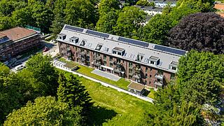 Das Haus für Senioren aus der Luft