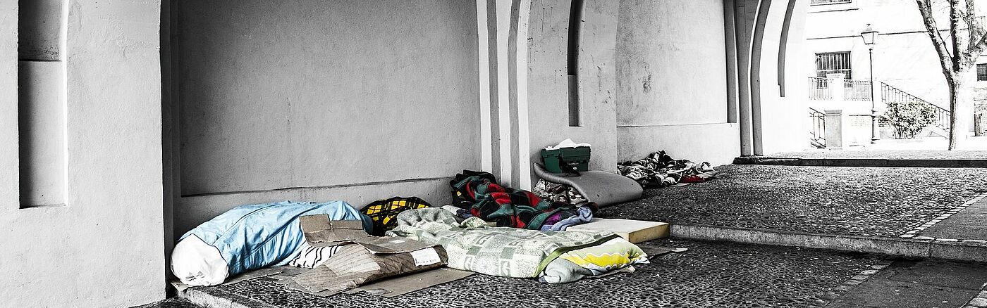 Übernachtungsstätte von Obdachlosen