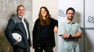 3 Personen nebeneinander