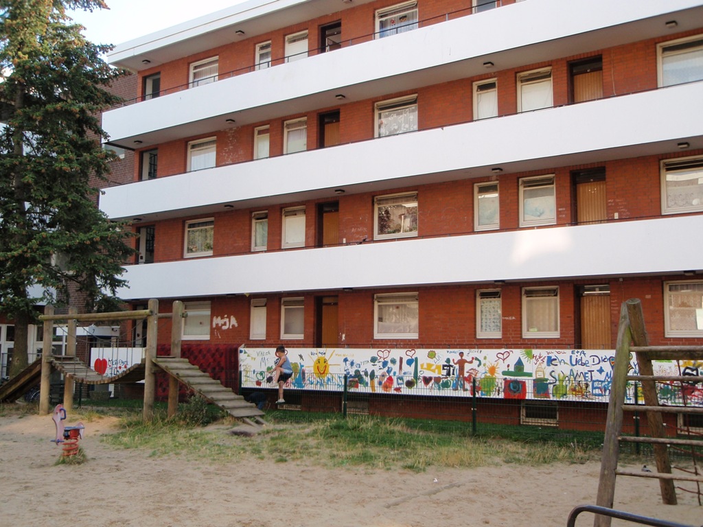 Die Unterkunft im Billstieg von außen 