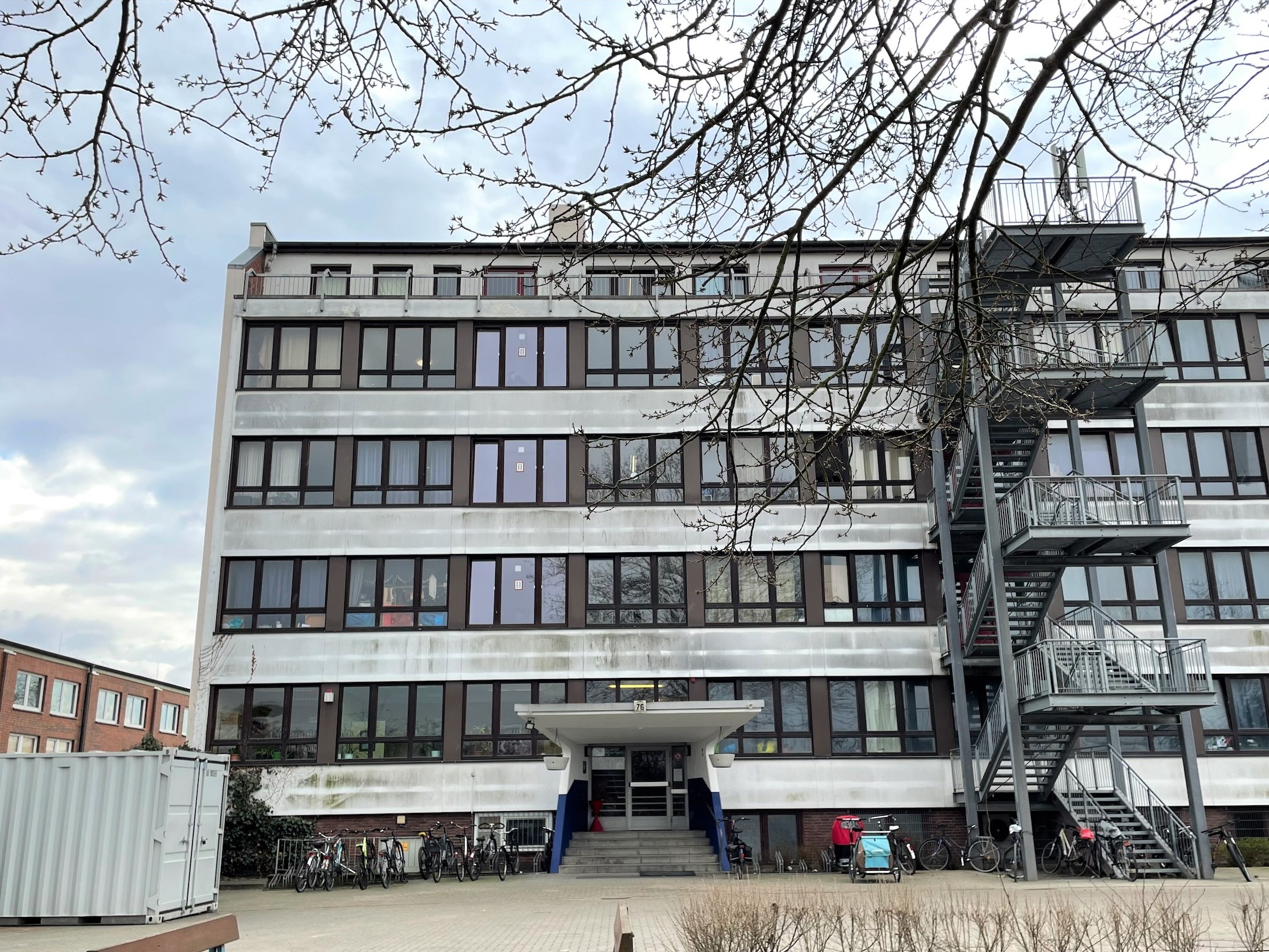 Die Wohnunterkunft von außen 